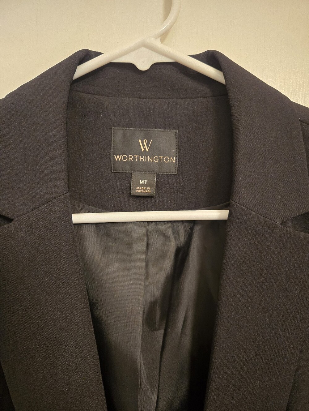 Worthington Womens Black Fitted Blazer - Picture 2 of 8